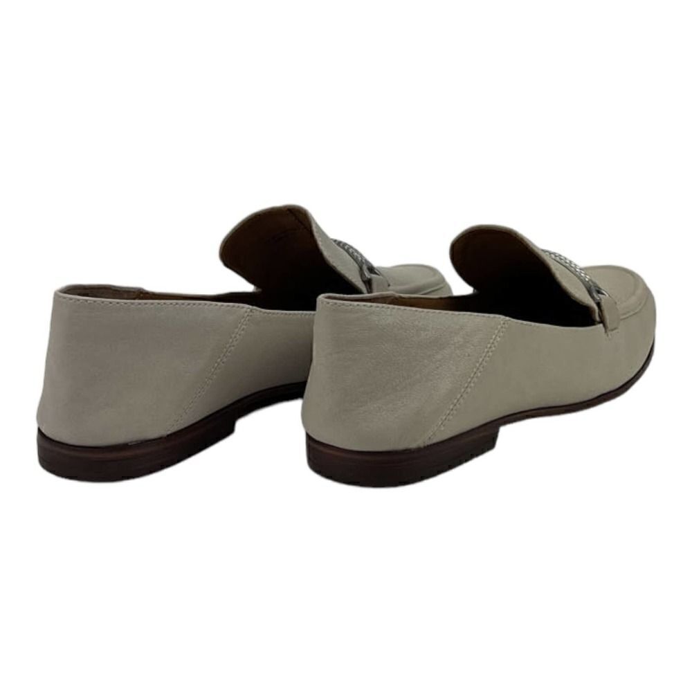 New Women Patricia Nash Fia Gray Bone Leather Closed Toe Loafers US 10 / EU 40 - Picture 5 of 9
